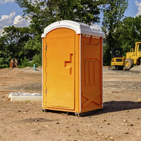 how often are the porta potties cleaned and serviced during a rental period in Dorena OR